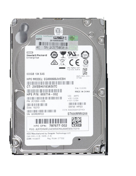 HP 600GB SAS 6G 10K 2.5 EG000600JWEBH 869714-002