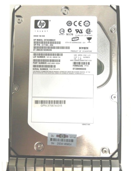 DYSK HP 300GB SAS 15K 3G 3,5 417190-004 RAMKA