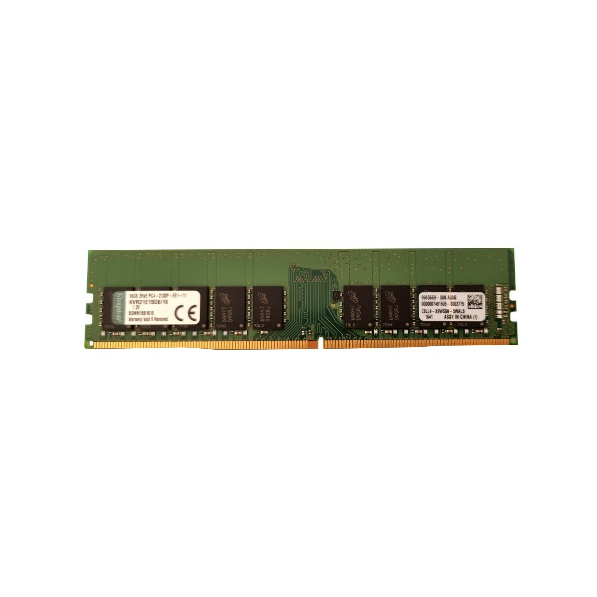 KINGSTON 16GB PC4-2133P ECC UDIMM KVR21E15D8/16 KINGSTON 16GB PC4-2133P ECC UDIMM KVR21E15D8/16