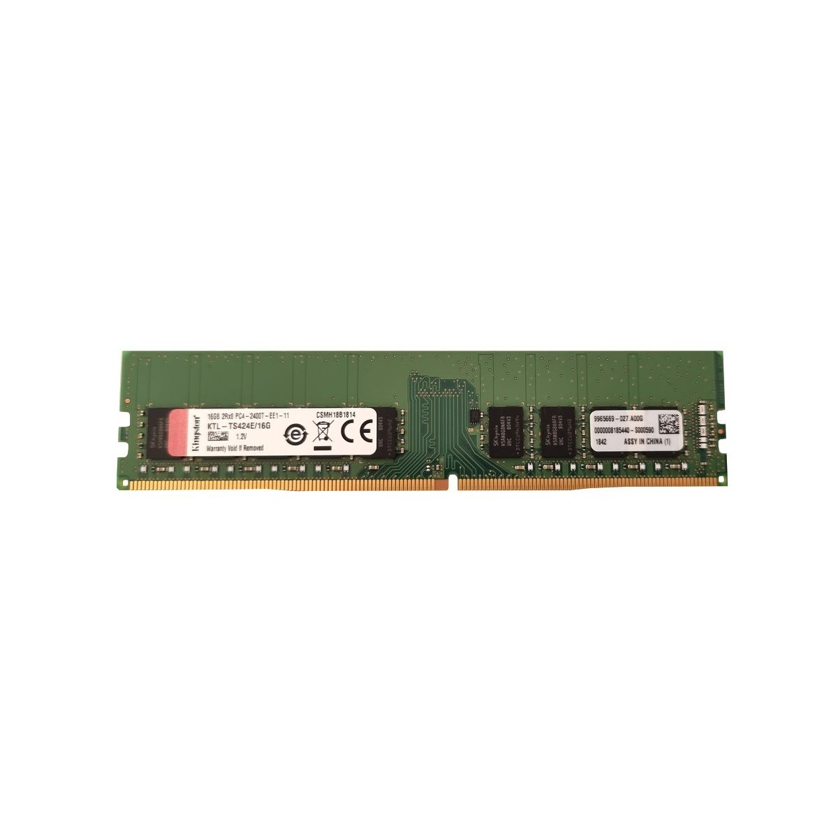 KINGSTON 16GB PC4-2400T ECC UDIMM KTL-TS424E/16GB KINGSTON 16GB PC4-2400T ECC UDIMM KTL-TS424E/16GB