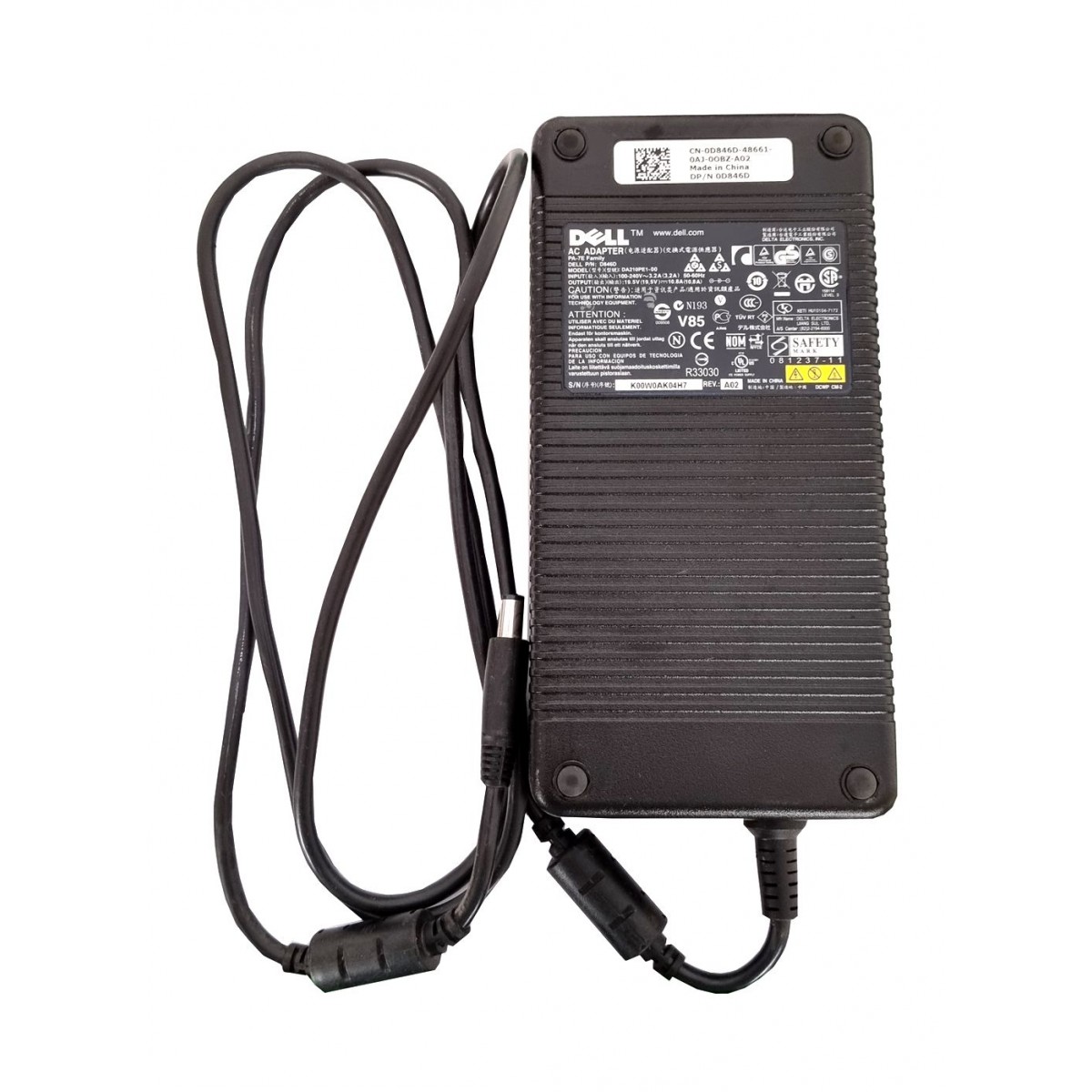 ZASILACZ ŁADOWARKA DELL 19.5V 10.8A 210W 0D846D ZASILACZ ŁADOWARKA DELL 19.5V 10.8A 210W 0D846D