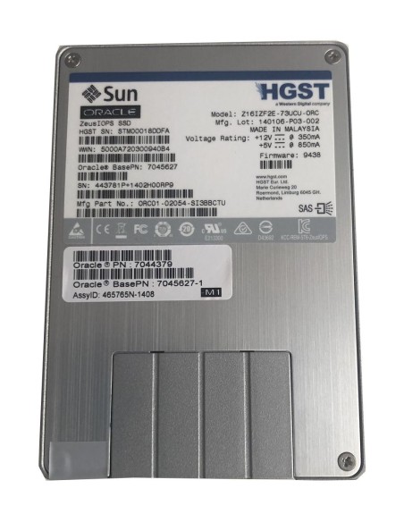 SUN ORACLE ZEUS IOPS 73GB SSD SAS 2,5 7044379