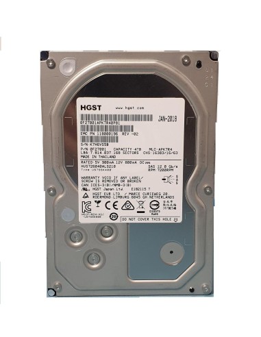 DYSK HGST EMC 4TB SAS 7.2K 12G 3,5 0F27001