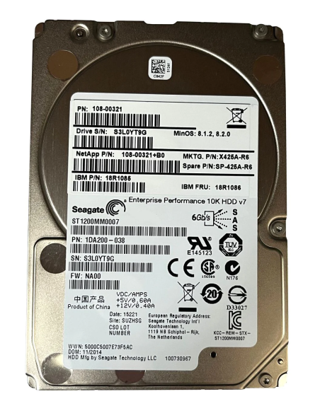 IBM SEAGATE v7 1.2TB SAS 10K 6G 2,5 18R1086