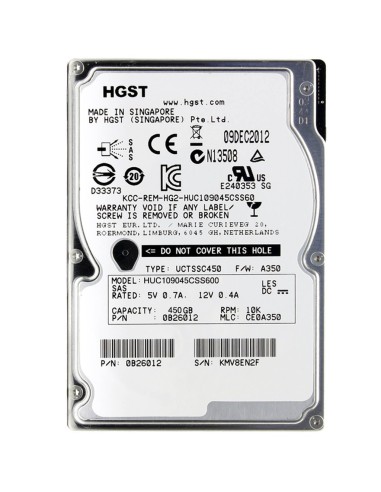 HGST HUC109045CSS600 450GB SAS 10K 6G 2,5 0B26012