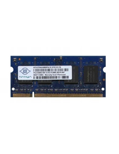 NANYA 512MB PC2-5300S SODIMM NT512T64UH8B0FN-3C