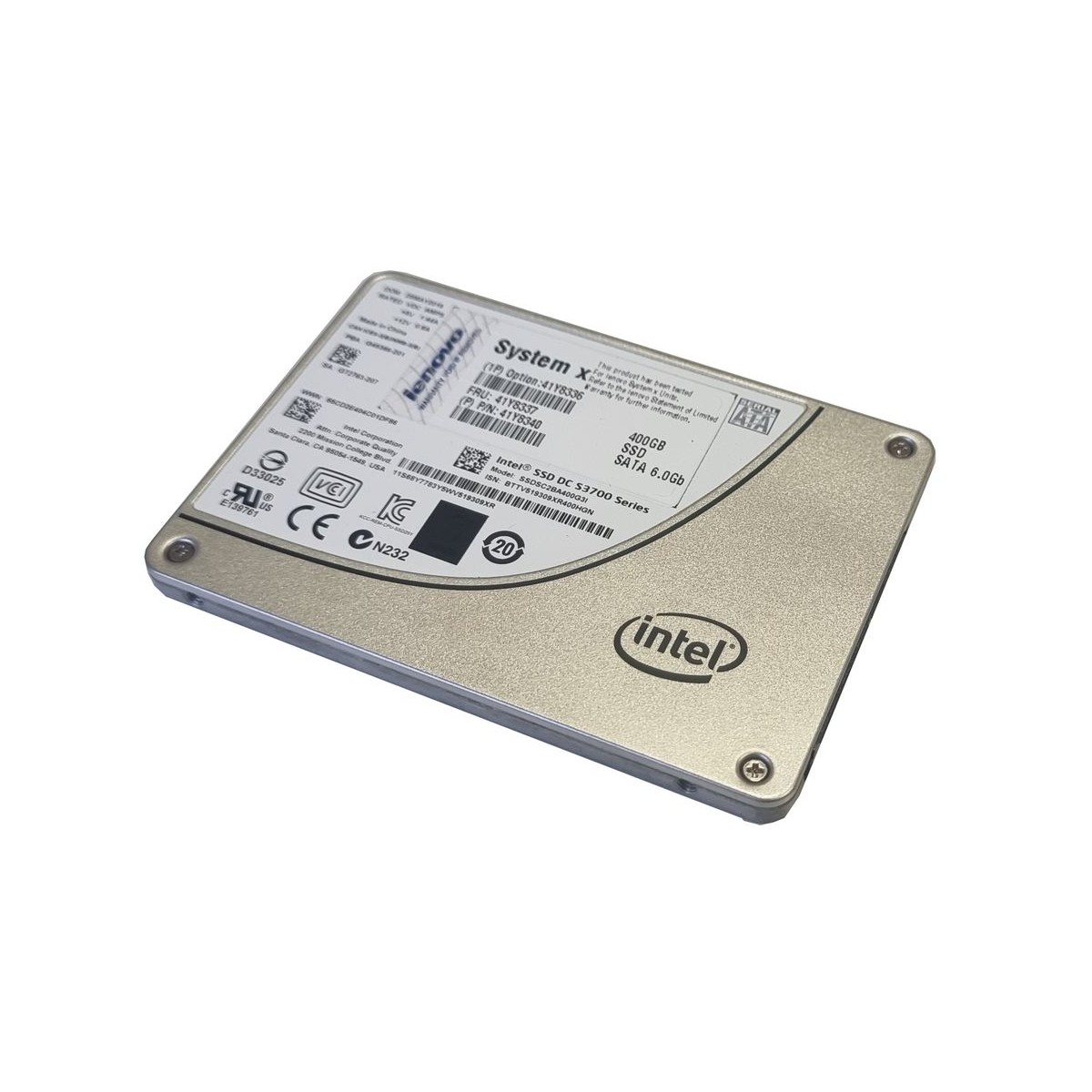 LENOVON INTEL 400GB SSD SATA 6G DC S3700 41Y8337