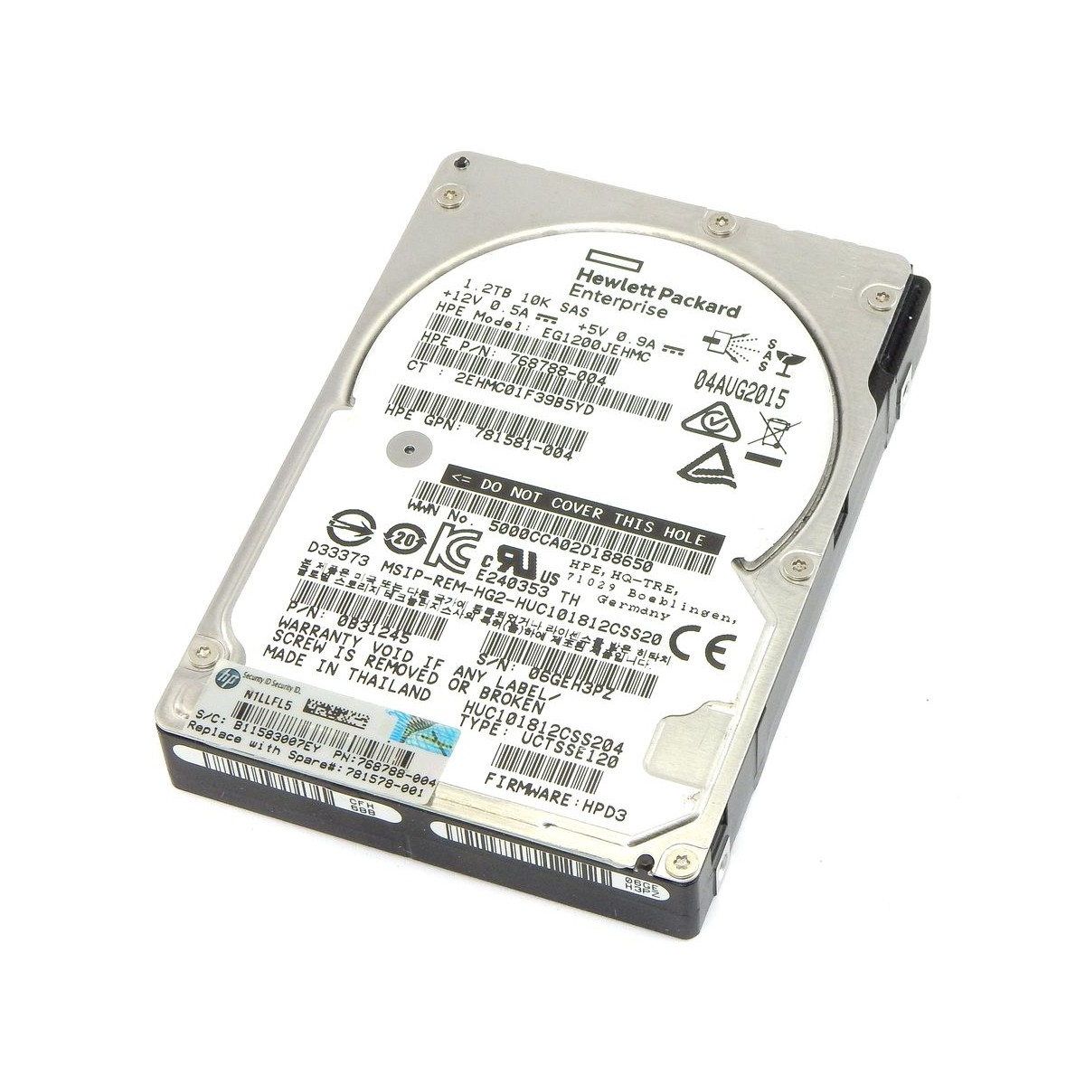 HPE EG1200JEHMC 1.2TB SAS 10K 12G 2,5 768788-004