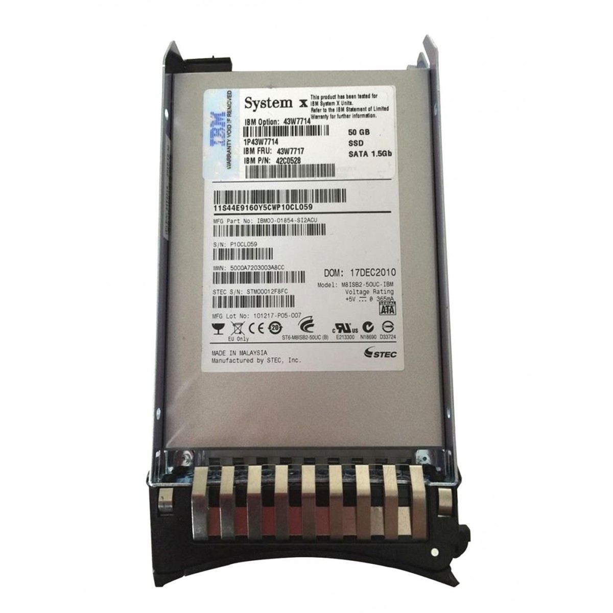 DYSK IBM 50GB SSD SATA 1.5G 2,5 RAMKA 43W7717