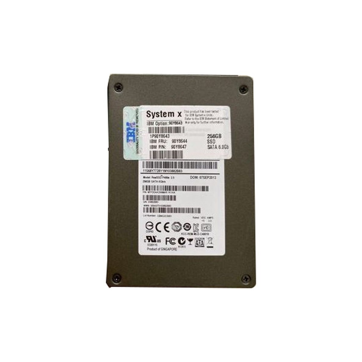 DYSK IBM MICRON REALSSD P400e 256GB SSD SATA 6G 2,5 MLC 90Y8647 90Y8644