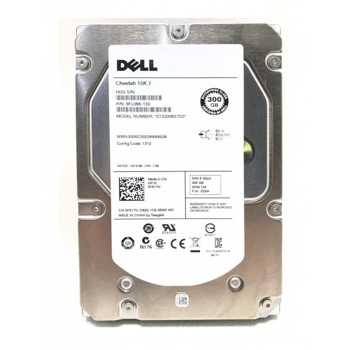 DELL SEAGATE CHEETAH 15K.7 300GB SAS 3,5 0F617N