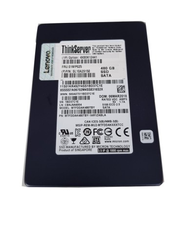 DYSK LENOVO MICRON 480GB SSD SATA 6G 2,5 TLC MTFDDAK480TBY 01MP625
