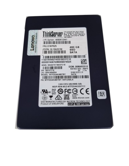 DYSK LENOVO MICRON 480GB SSD SATA 6G 2,5 TLC MTFDDAK480TBY 01MP625