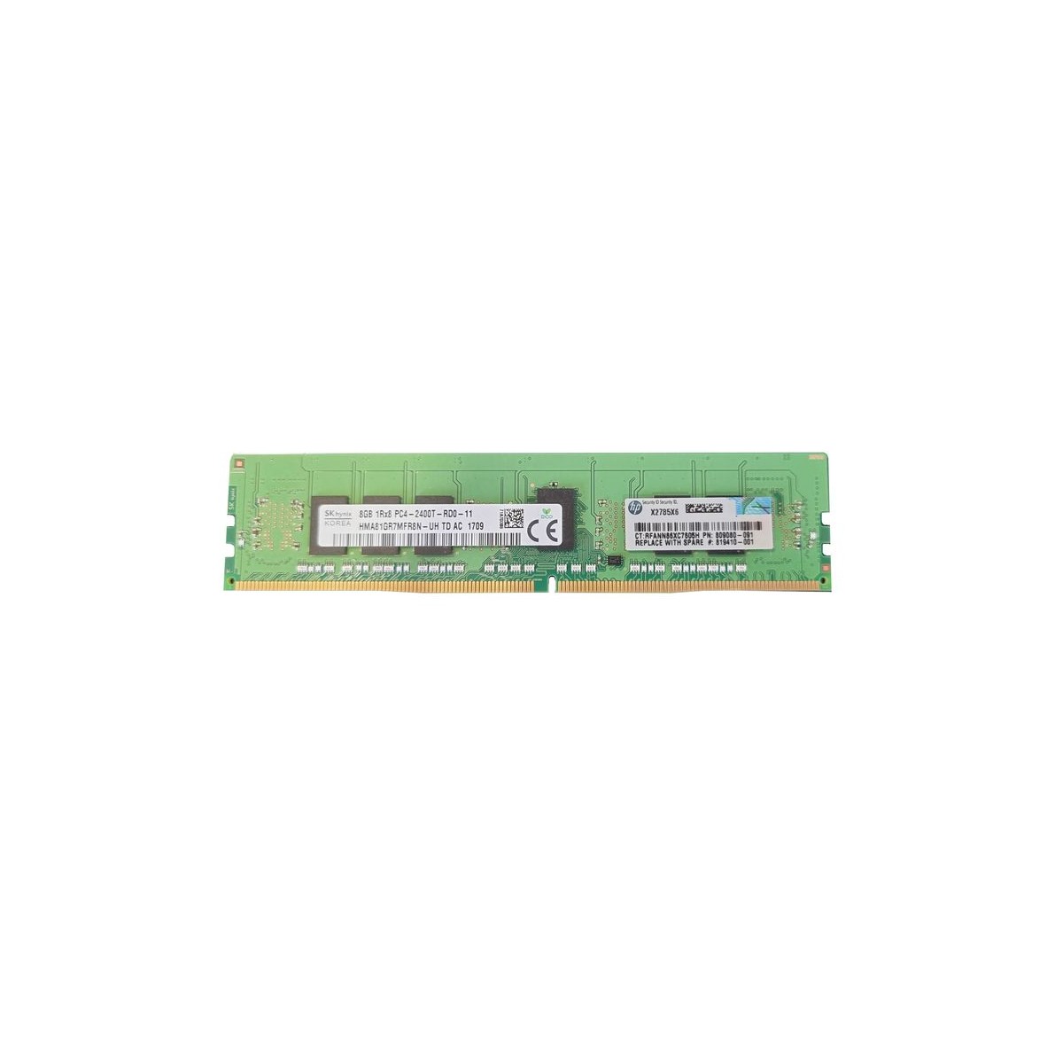 HP HYNIX 8GB 1Rx8 PC4-2400T ECC REG 809080-091 HP HYNIX 8GB 1Rx8 PC4-2400T ECC REG 809080-091