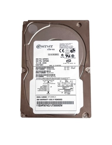 DYSK IBM 18GB SCSI U160 4GB CACHE 10K 3,5 24P3674 06P5369