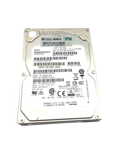 HPE EG1200JETKC 1.2TB SAS 10K 6G 2,5 796365-004