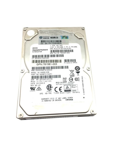 HPE EG1200JETKC 1.2TB SAS 10K 6G 2,5 796365-004