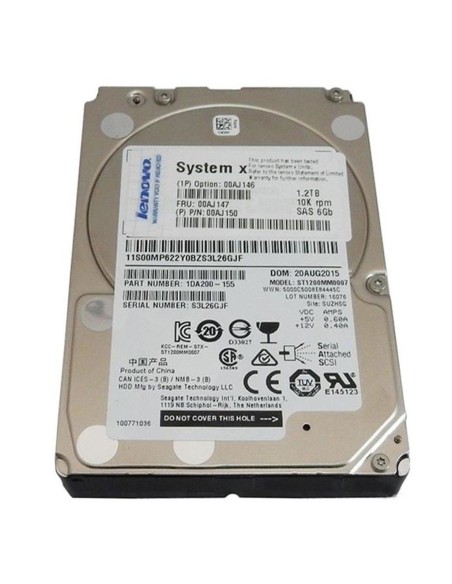 LENOVO 1.2TB SAS 10K 6G SFF 2,5 00AJ147