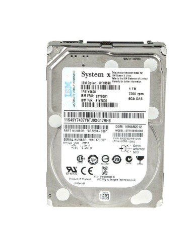 DYSK IBM 1TB SAS 7.2K 6G 2,5 81Y3820 81Y9691