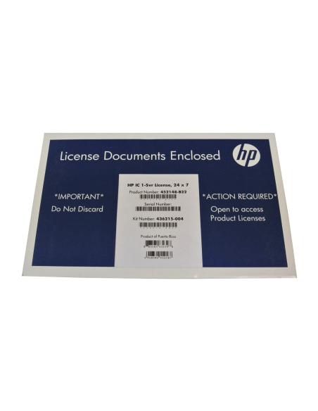 HP INSIGHT CONTROL ENVIRONMENT 1 YEAR 24x7 SUPPORT