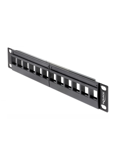 PATCH PANEL DELOCK 12 PORTS 10'' 1U
