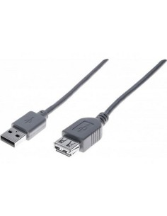 NOWY KABEL USB A, 2 x USB A, USB 2.0 SZARY 5M