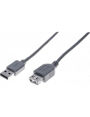 NOWY KABEL USB A, 2 x USB A, USB 2.0 SZARY 5M