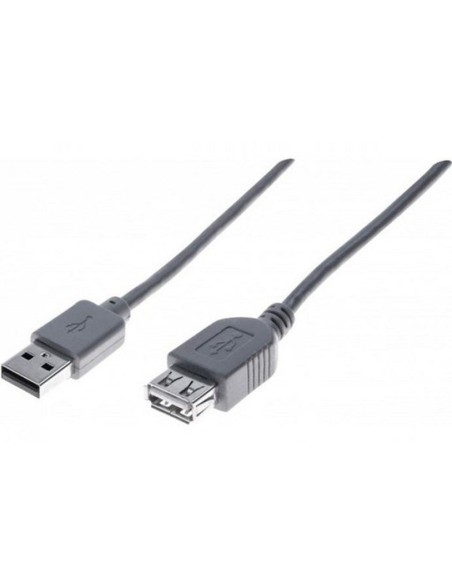 NOWY KABEL USB A, 2 x USB A, USB 2.0 SZARY 5M