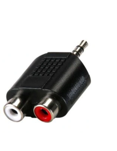 AUDIO ADAPTER 2XRCA F NA JACK 3.5MM 2