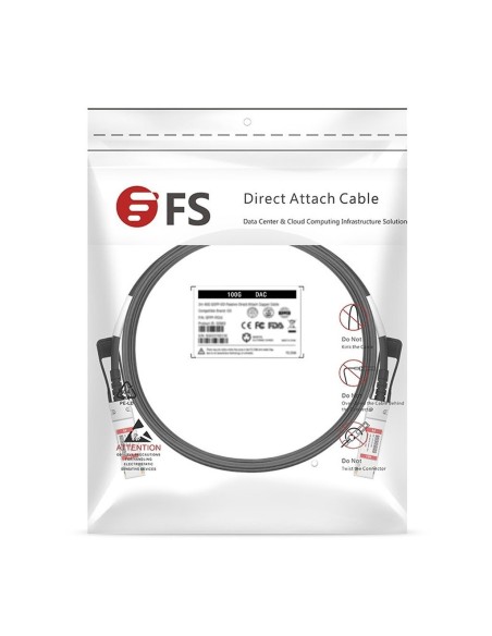 KABEL FS DAC 100G QSFP28 NA QSFP28 2M Q28-PC02