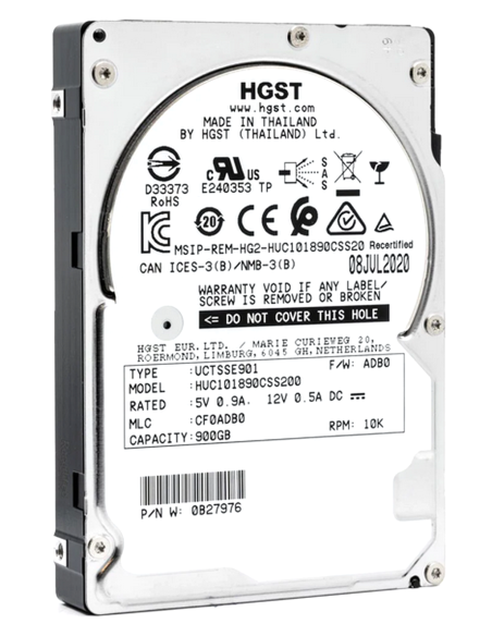 HGST 900GB SAS HUC101890CSS200 10K 12G 2,5