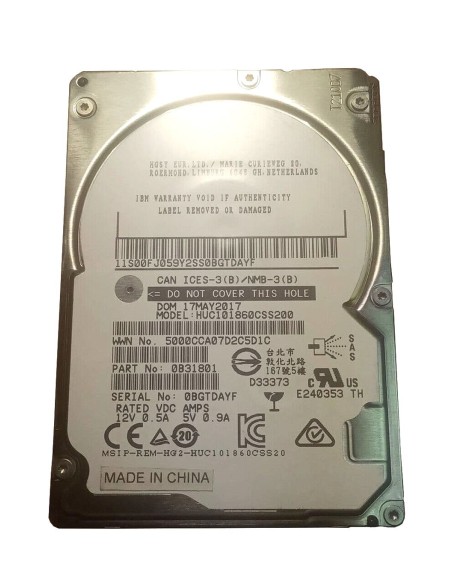 HGST 600GB SAS HUC101860CSS200 10K 12G 2,5