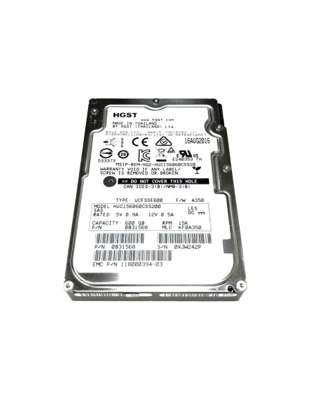 EMC HGST 600GB SAS HUC156060CSS200 15K 6G 2,5