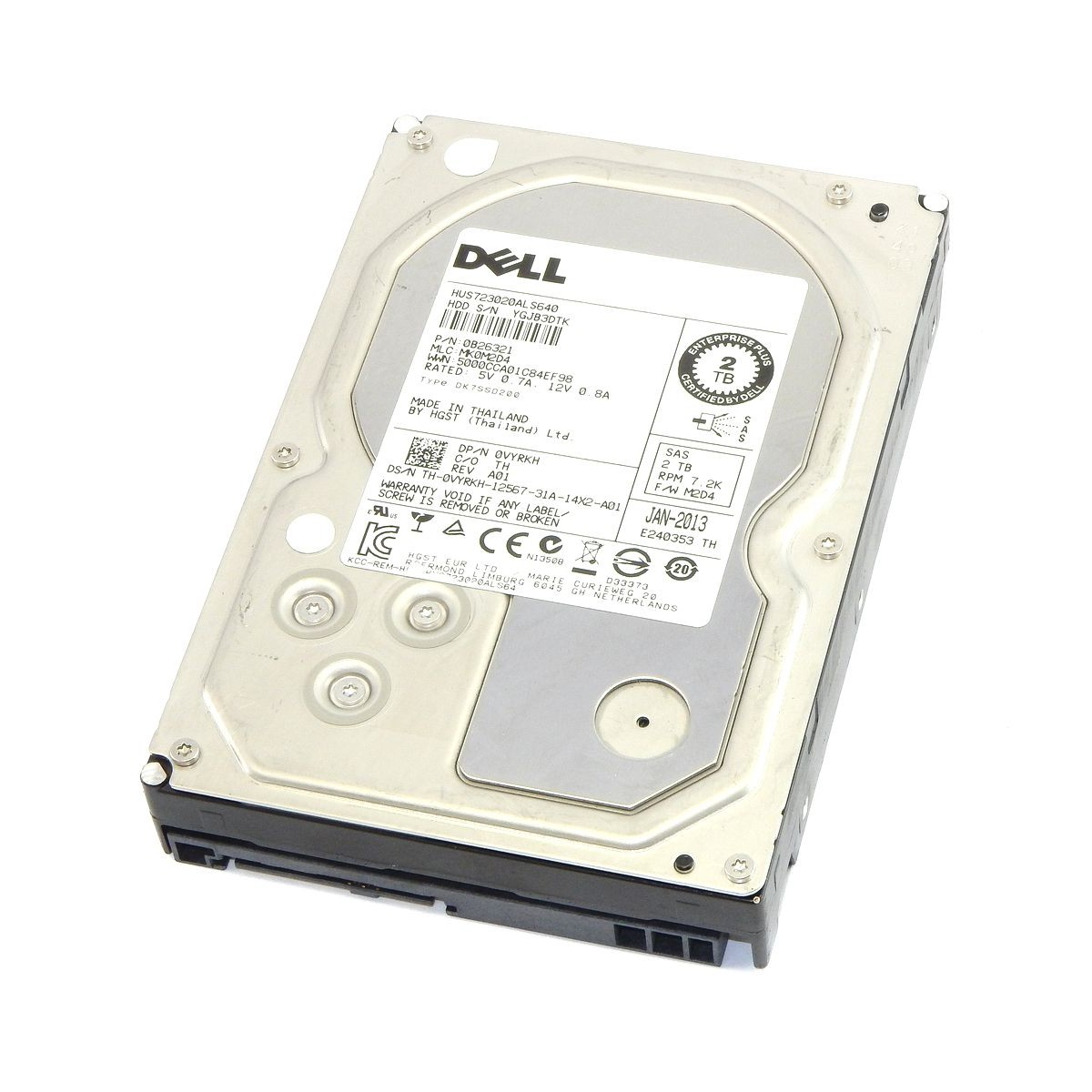 DYSK DELL HGST 2TB SAS 6G 7.2K 3,5 HUS723020ALS640 0B26321 0VYRKH