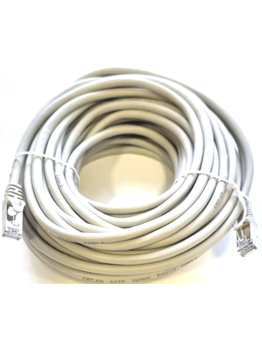 PATCHKABEL SSTP CAT6A RJ45 SZARY 20M