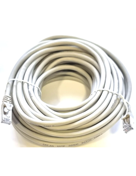 PATCHKABEL SSTP CAT6A RJ45 SZARY 20M