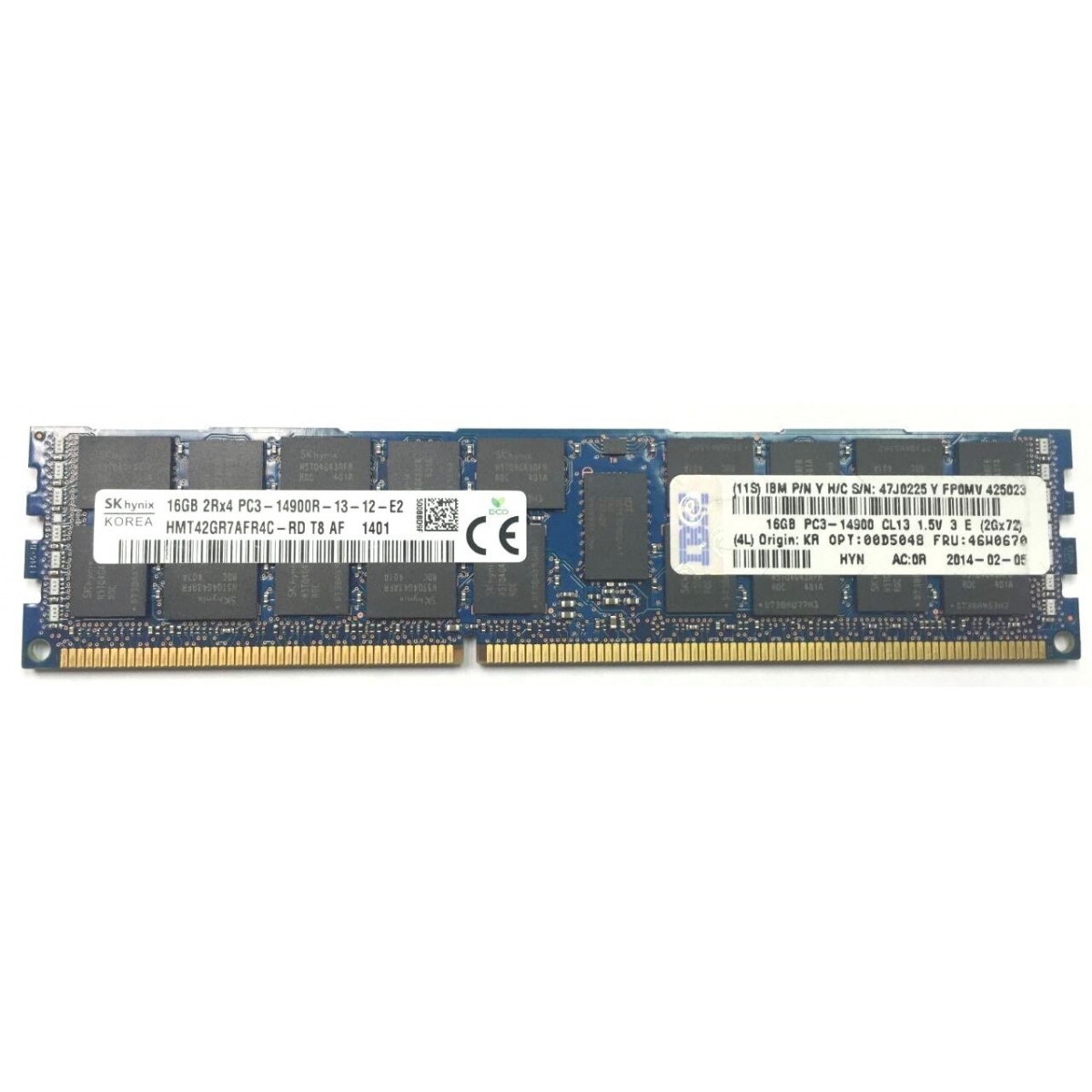 PAMIEC IBM 16GB 2Rx4 PC3-14900R ECC 47J0225