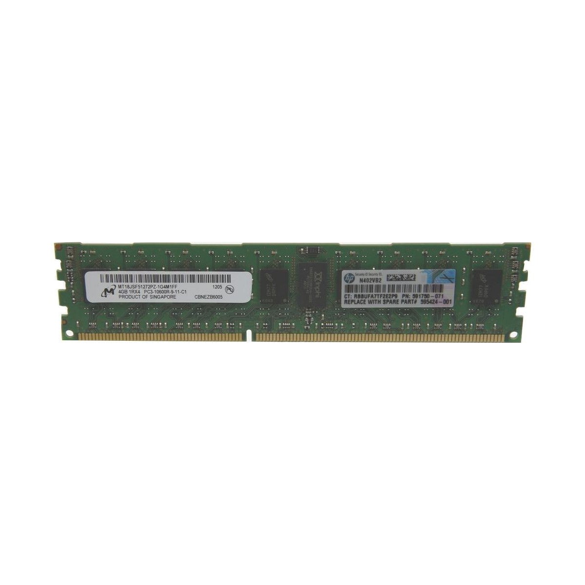 PAMIEC HP 4GB 1Rx4 PC3-10600R 591750-071
