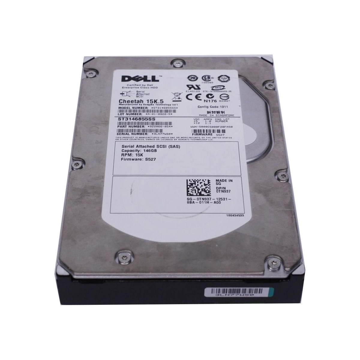 DYSK DELL 146GB SAS 15K 3G 16MB 3,5 0TN937 TN937 DYSK DELL 146GB SAS 15K 3G 16MB 3,5 0TN937 TN937
