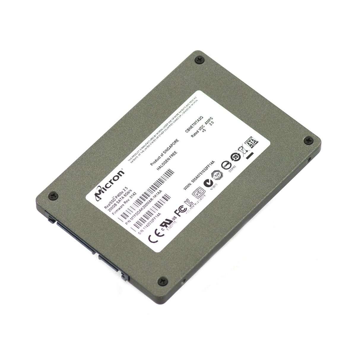 EMC MICRON 200GB SSD SATA 6G 2,5 P400e 118033108