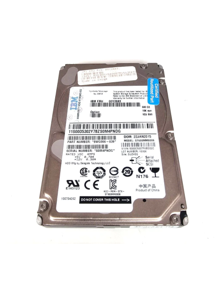 IBM 600GB SAS ST600MM0006 10K 6G 2,5 9WG066-039