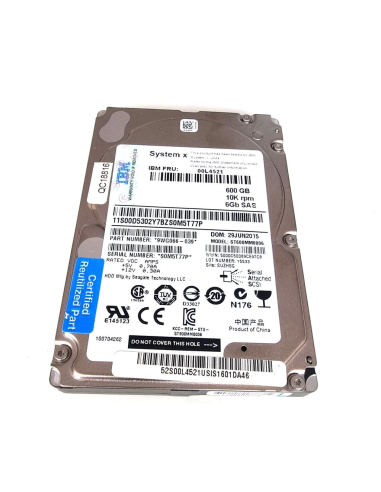 IBM 600GB SAS ST600MM0006 10K 6G 2,5 00L4521