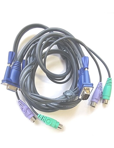 KABEL KVM VGA MESKI NA VGA DAMSKI 2x PS2 1,20M