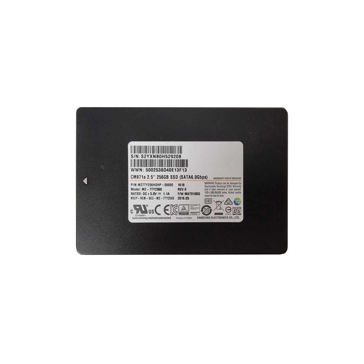 DYSK SAMSUNG 256GB SSD CM871A 6G 2,5 MZ-7TY2560