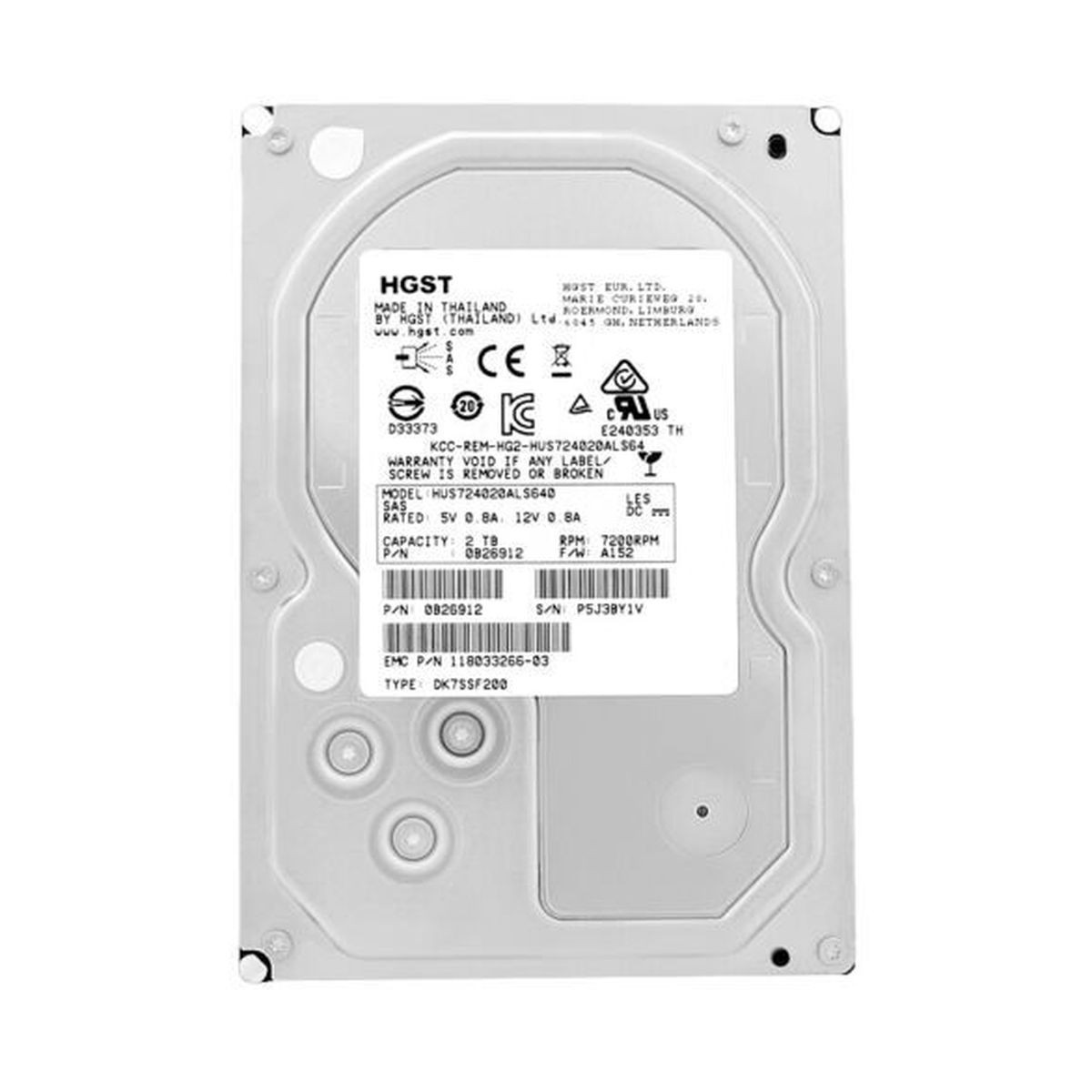 EMC HGST 2TB SAS 6G 7.2K 3,5 118033266-03