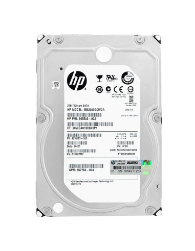 DYSK HP SEAGATE 2TB SATA III 6G 7.2K 3,5 ST2000NM0033 9ZM175-065 695503-002