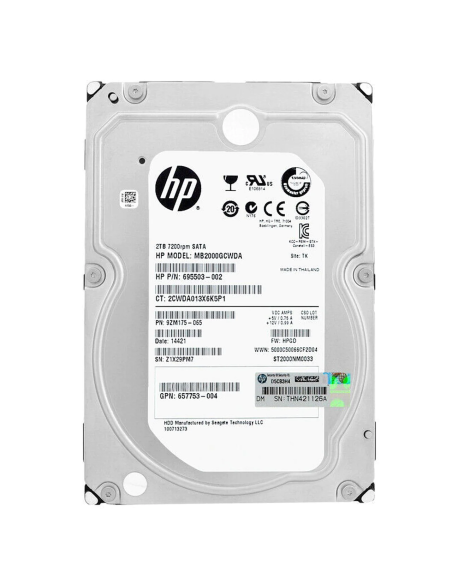 DYSK HP SEAGATE 2TB SATA III 6G 7.2K 3,5 ST2000NM0033 9ZM175-065 695503-002