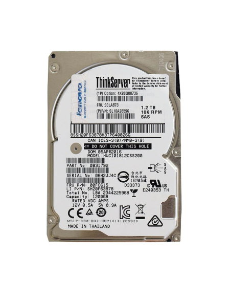 DYSK LENOVO 1.2TB SAS 12G 10K 2,5 HUC101812CSS200 SL10A28596 00LA873