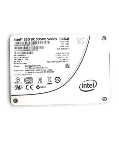 DYSK LENOVO INTEL 300GB SSD SATA 6G 2,5 MLC SSDSC2BB300G4L 00FC828 03T8623