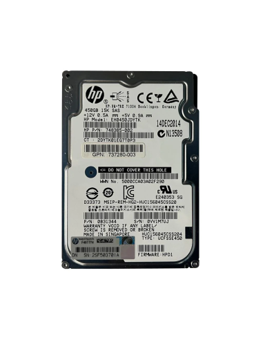 HP 450GB SAS HUC156045CSS204 15K 12G 2,5 748385-00